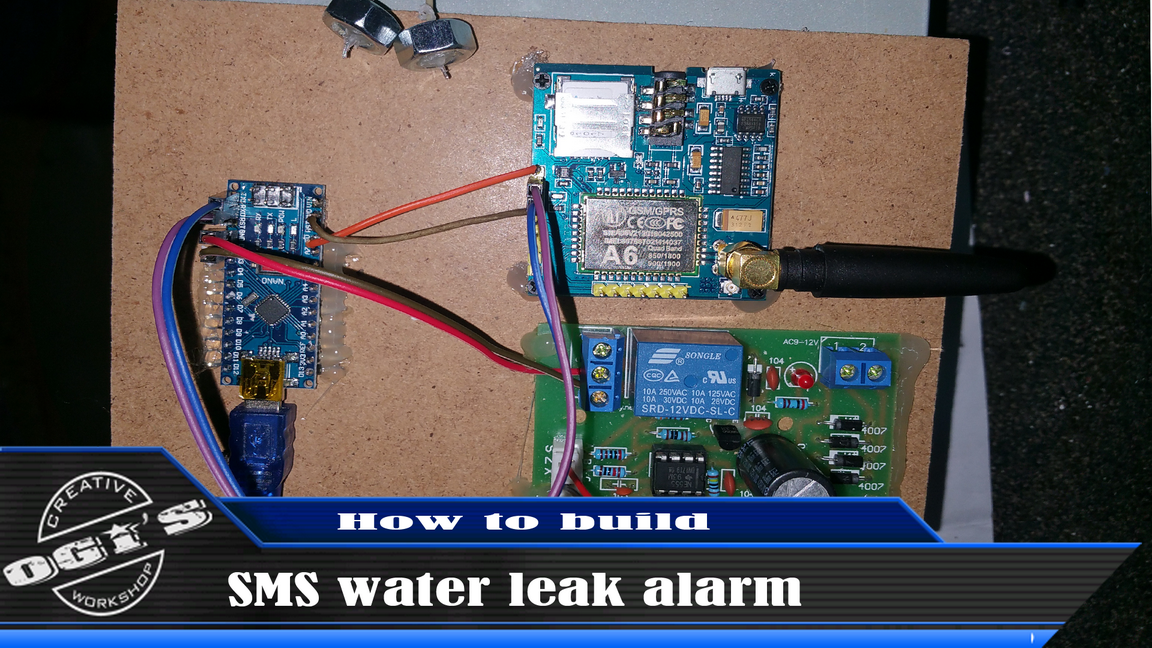SMS water leak alarm